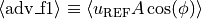 \langle \text{adv\_f1} \rangle \equiv \langle u_\mathrm{REF} A \cos(\phi) \rangle